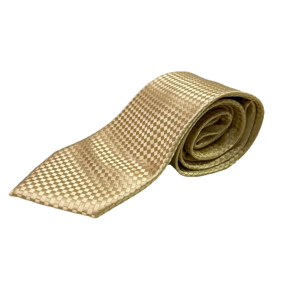 Dockers Men's 100% Silk NeckTie‎ Buttery Yellow Dress Suit Tie 58"x3.5" EUC